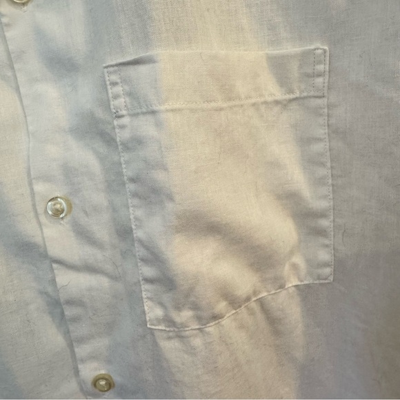 Gap Men’s Linen‑Cotton Resort Shirt – Optic White, Short Sleeve Like New - Large - Picture 3 of 7